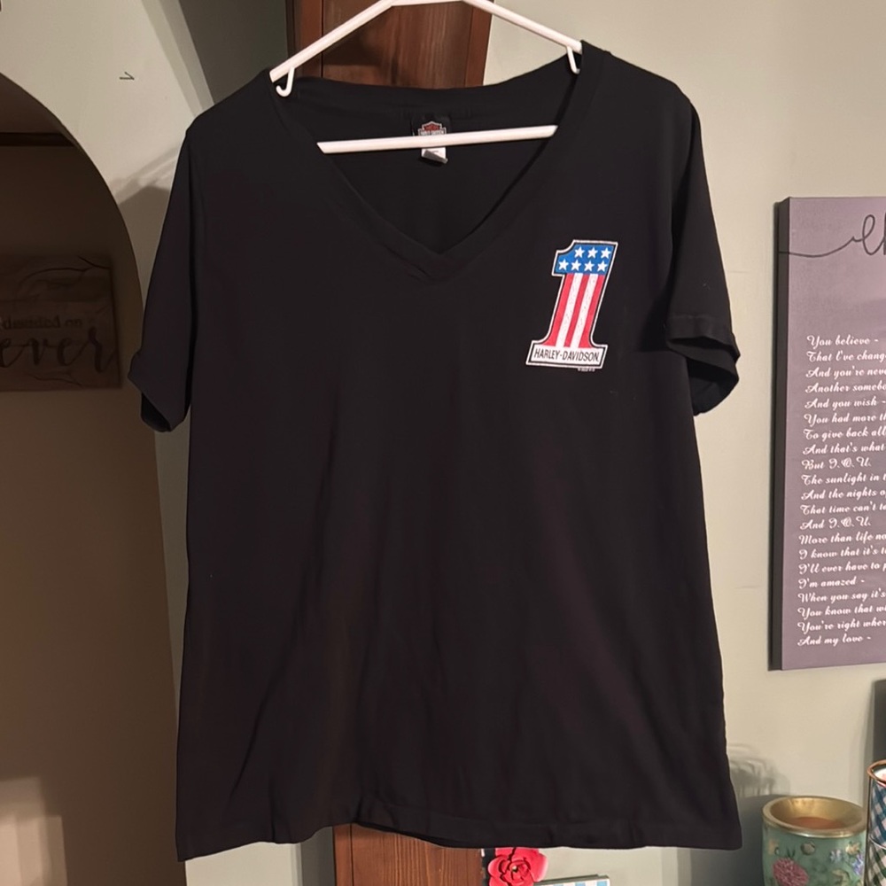 Harley-Davidson Black V-Neck T-Shirt